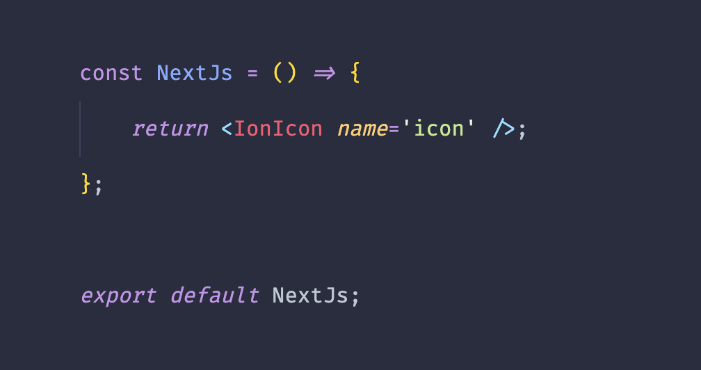 Ion icon in NextJs